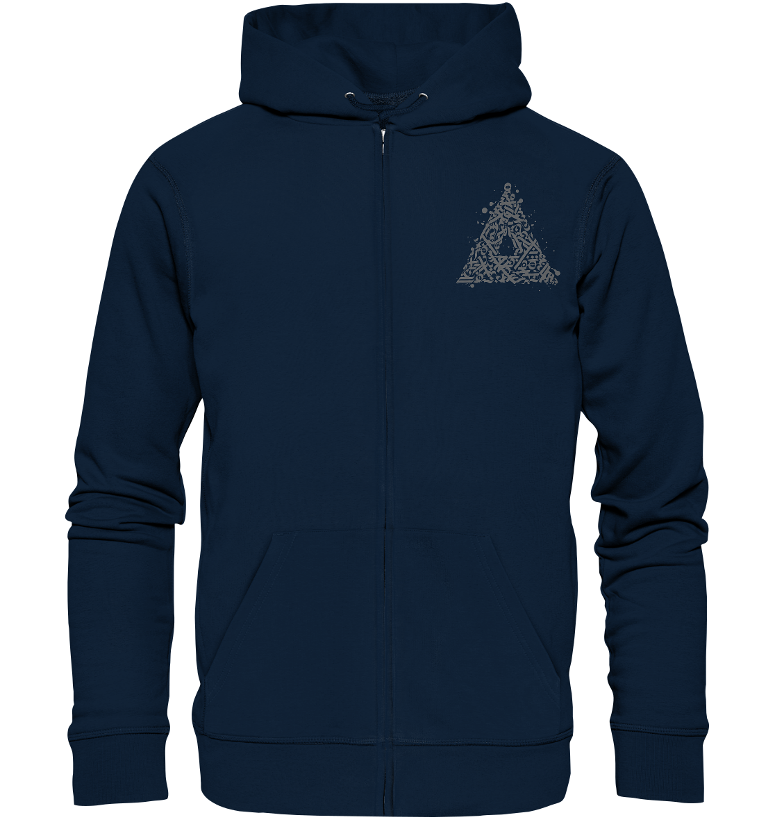 Calligraphy Triangle - Organic Zipper