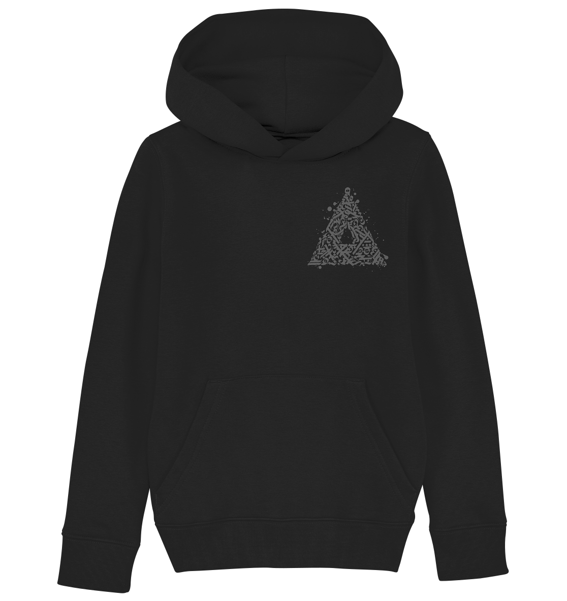 Calligraphy Triangle - Kids Organic Hoodie