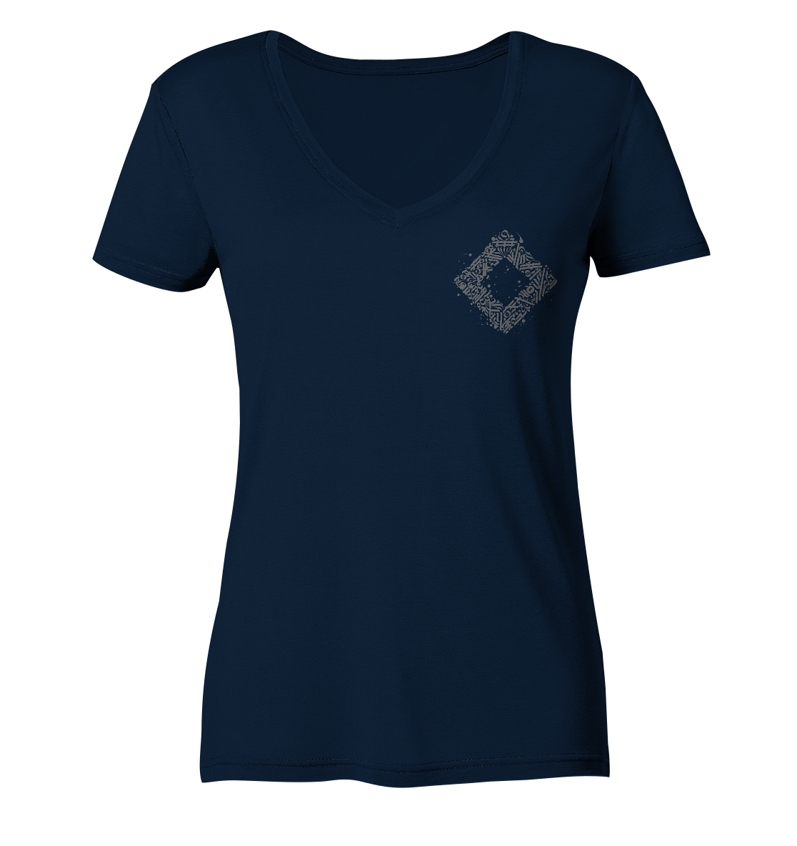 Calligraphy Square - Ladies V-Neck Shirt