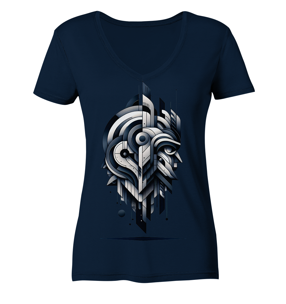 Abstract King - Ladies V-Neck Shirt