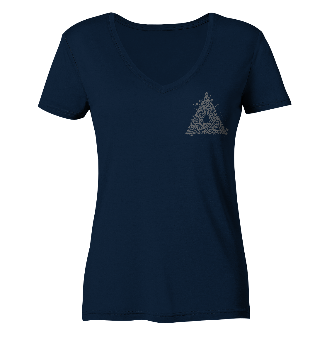 Calligraphy Triangle - Ladies V-Neck Shirt