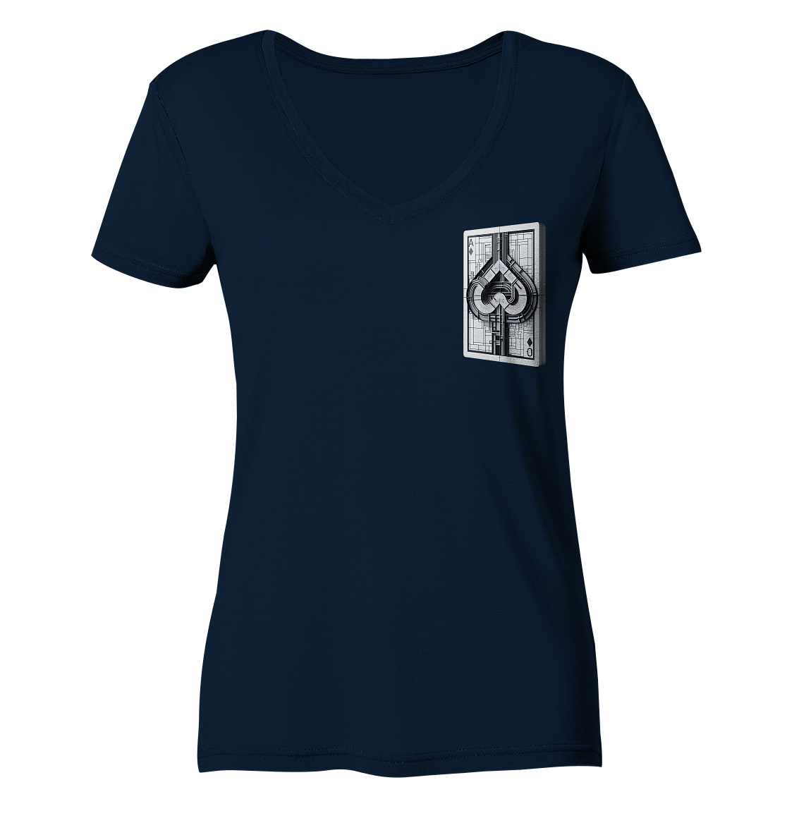 Abstract Ace of Spades - Ladies V-Neck Shirt