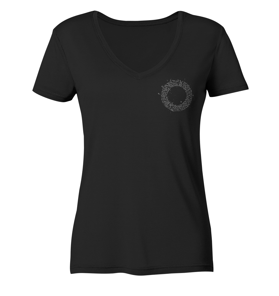 Calligraphy Ball - Ladies V-Neck Shirt