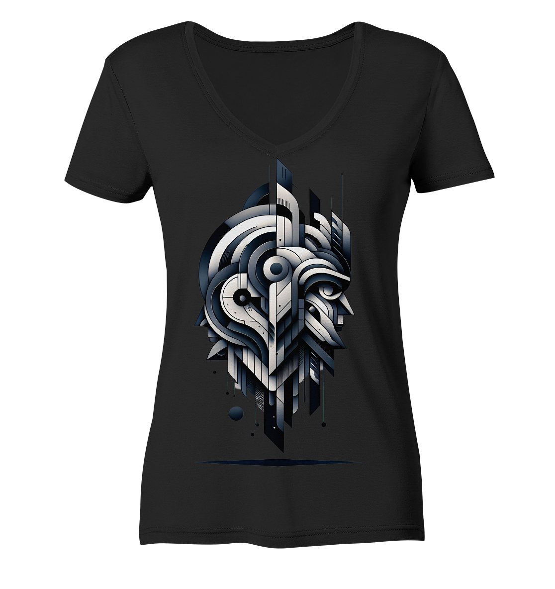 Abstract King - Ladies V-Neck Shirt