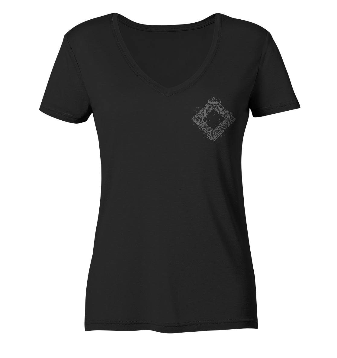 Calligraphy Square - Ladies V-Neck Shirt