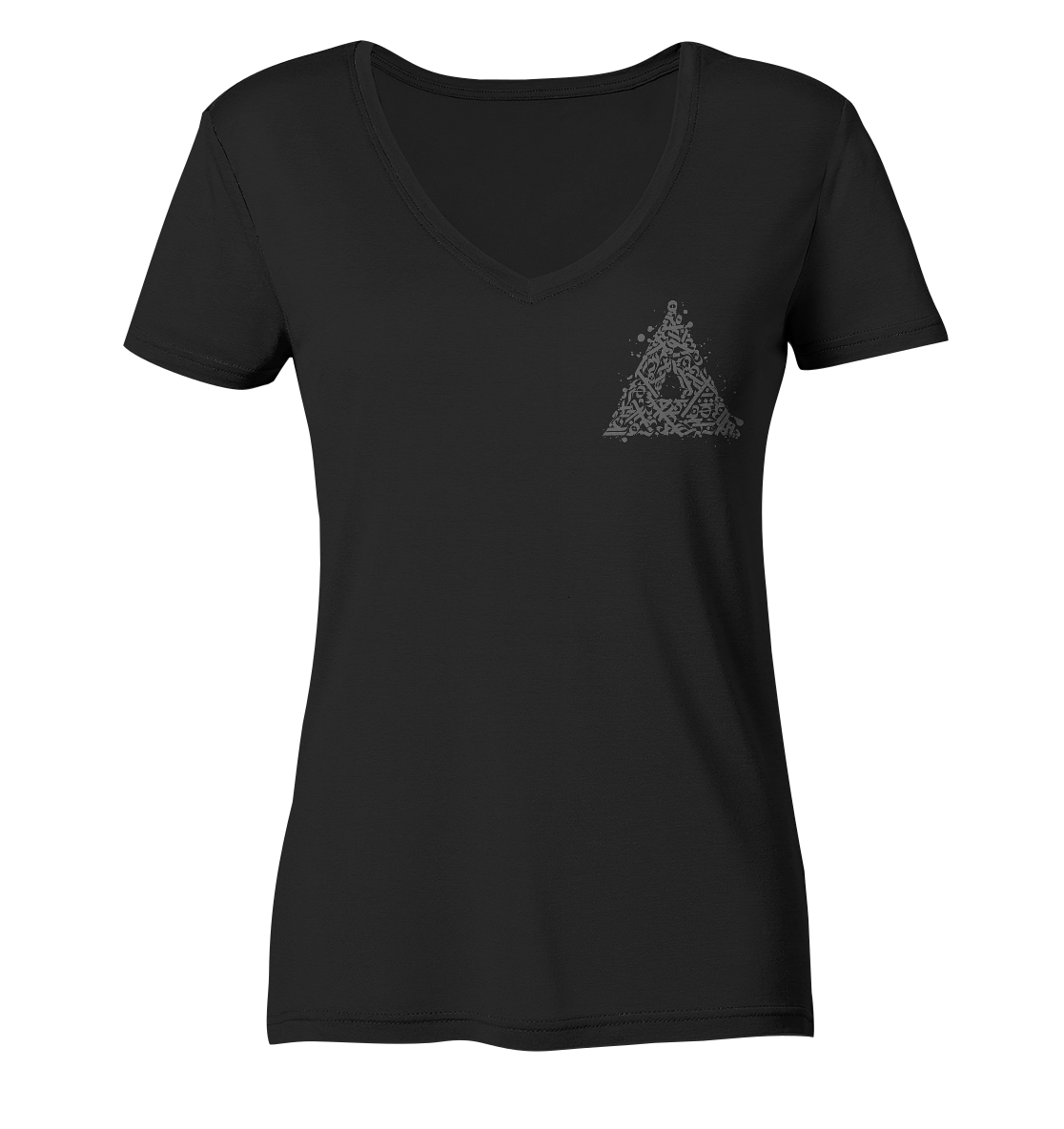 Calligraphy Triangle - Ladies V-Neck Shirt