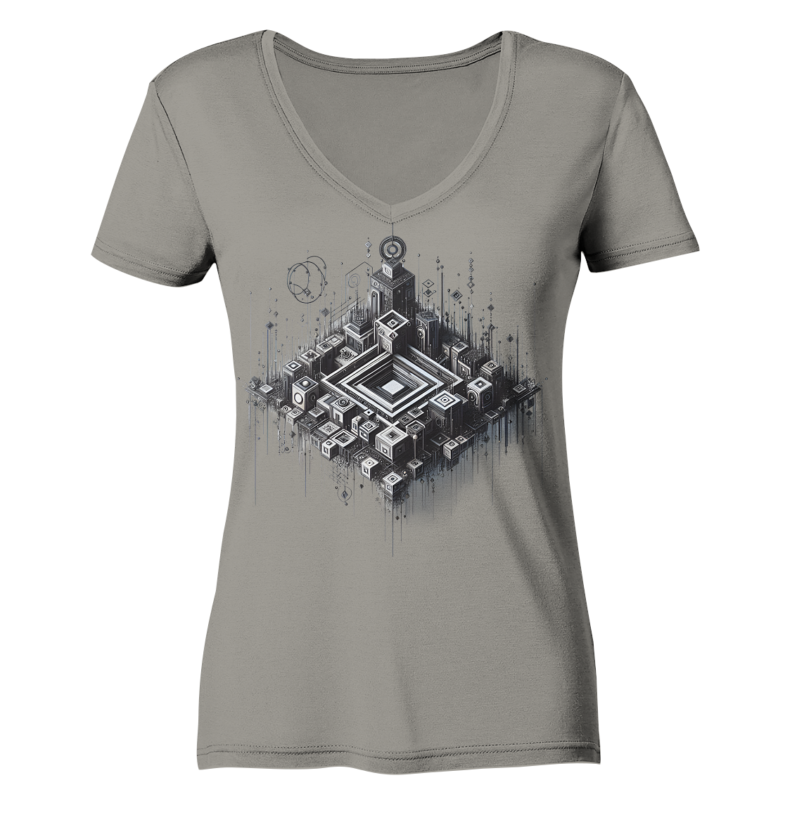 Abstract Art - Ladies V-Neck Shirt