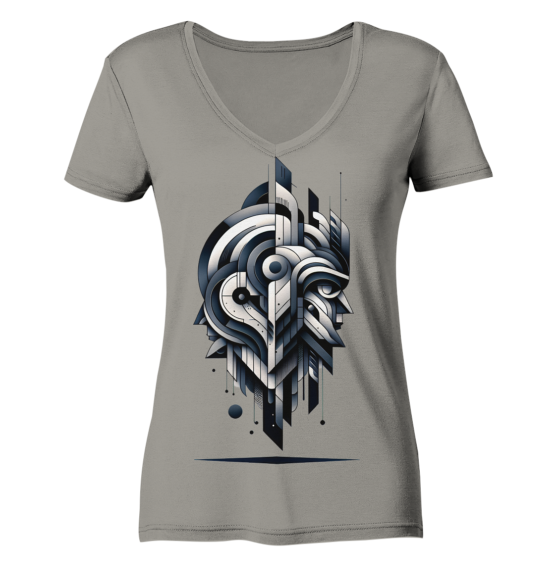 Abstract King - Ladies V-Neck Shirt