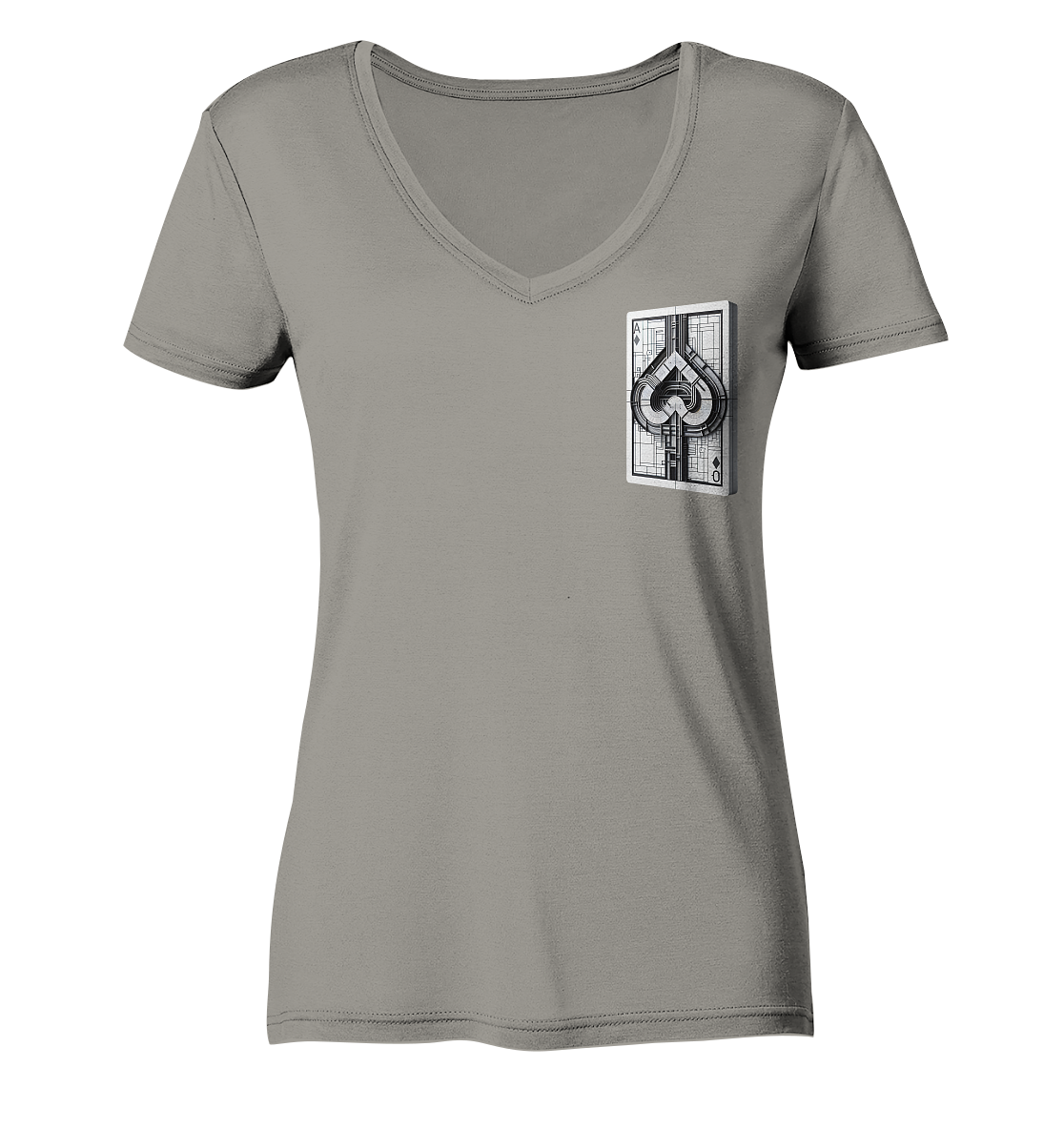 Abstract Ace of Spades - Ladies V-Neck Shirt