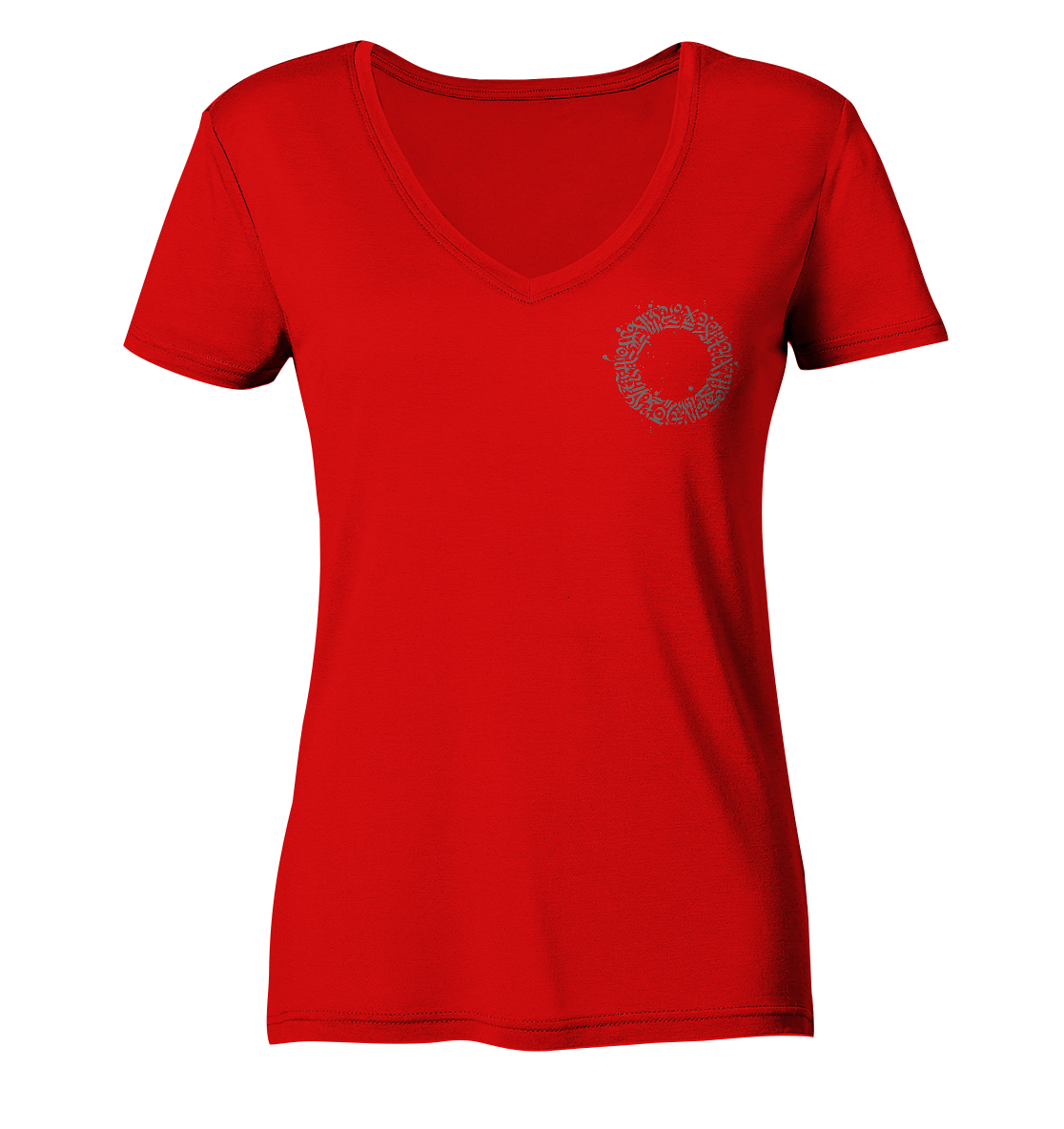 Calligraphy Ball - Ladies V-Neck Shirt