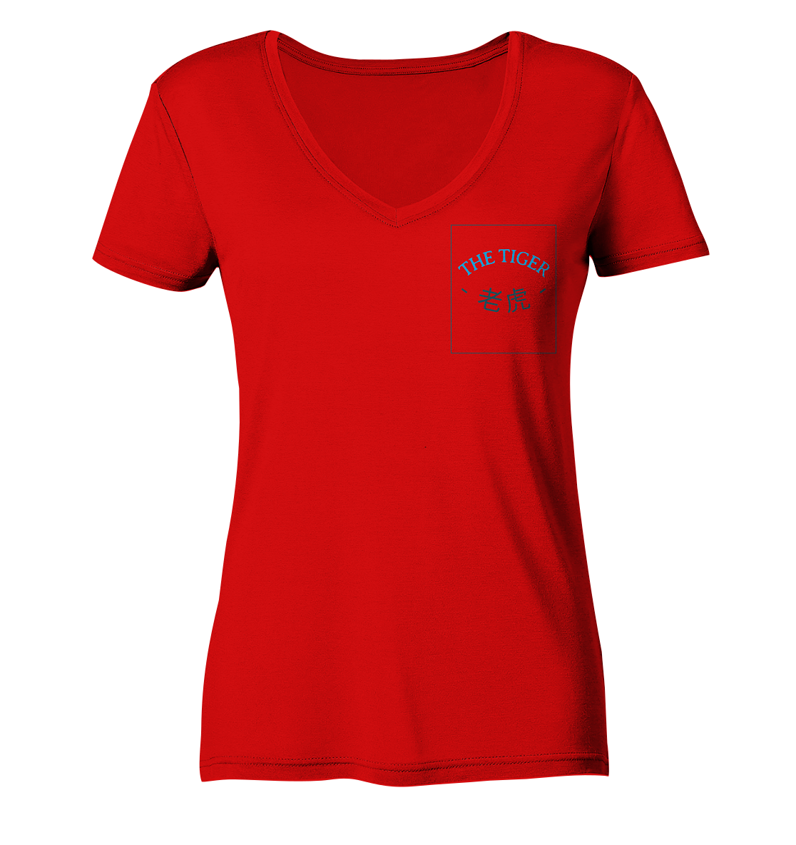 Mandarin Tiger - Ladies V-Neck Shirt