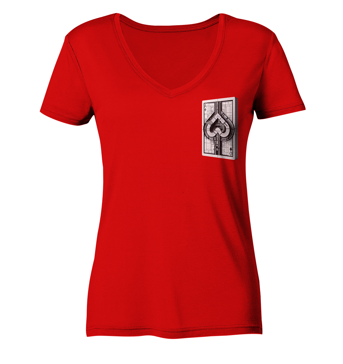 Abstract Ace of Spades - Ladies V-Neck Shirt