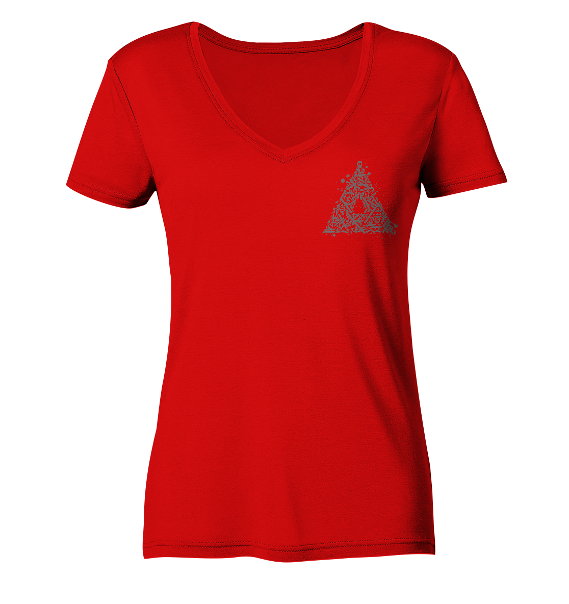 Calligraphy Triangle - Ladies V-Neck Shirt