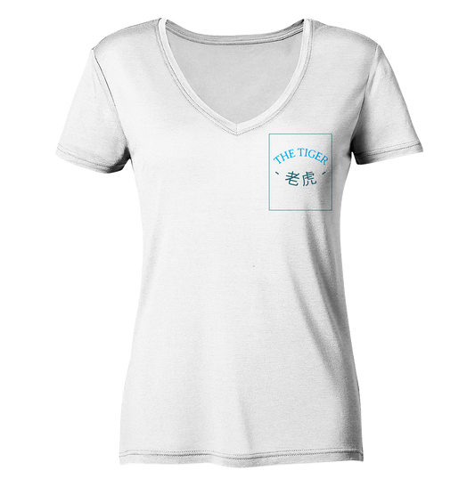 Mandarin Tiger - Ladies V-Neck Shirt