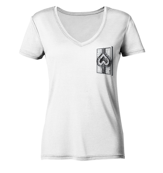 Abstract Ace of Spades - Ladies V-Neck Shirt