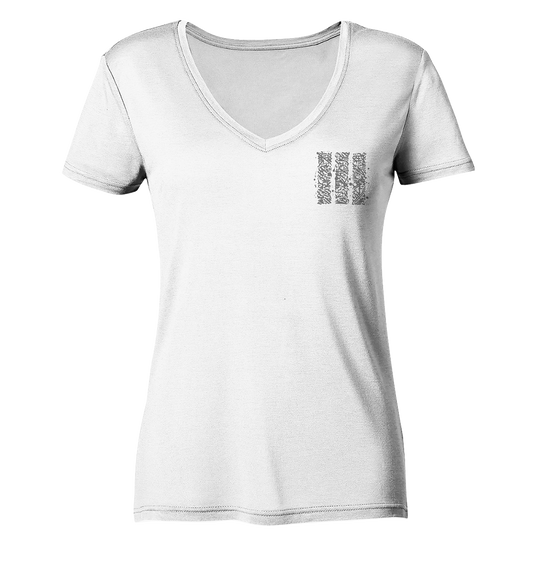 Calligraphy Columns - Ladies V-Neck Shirt