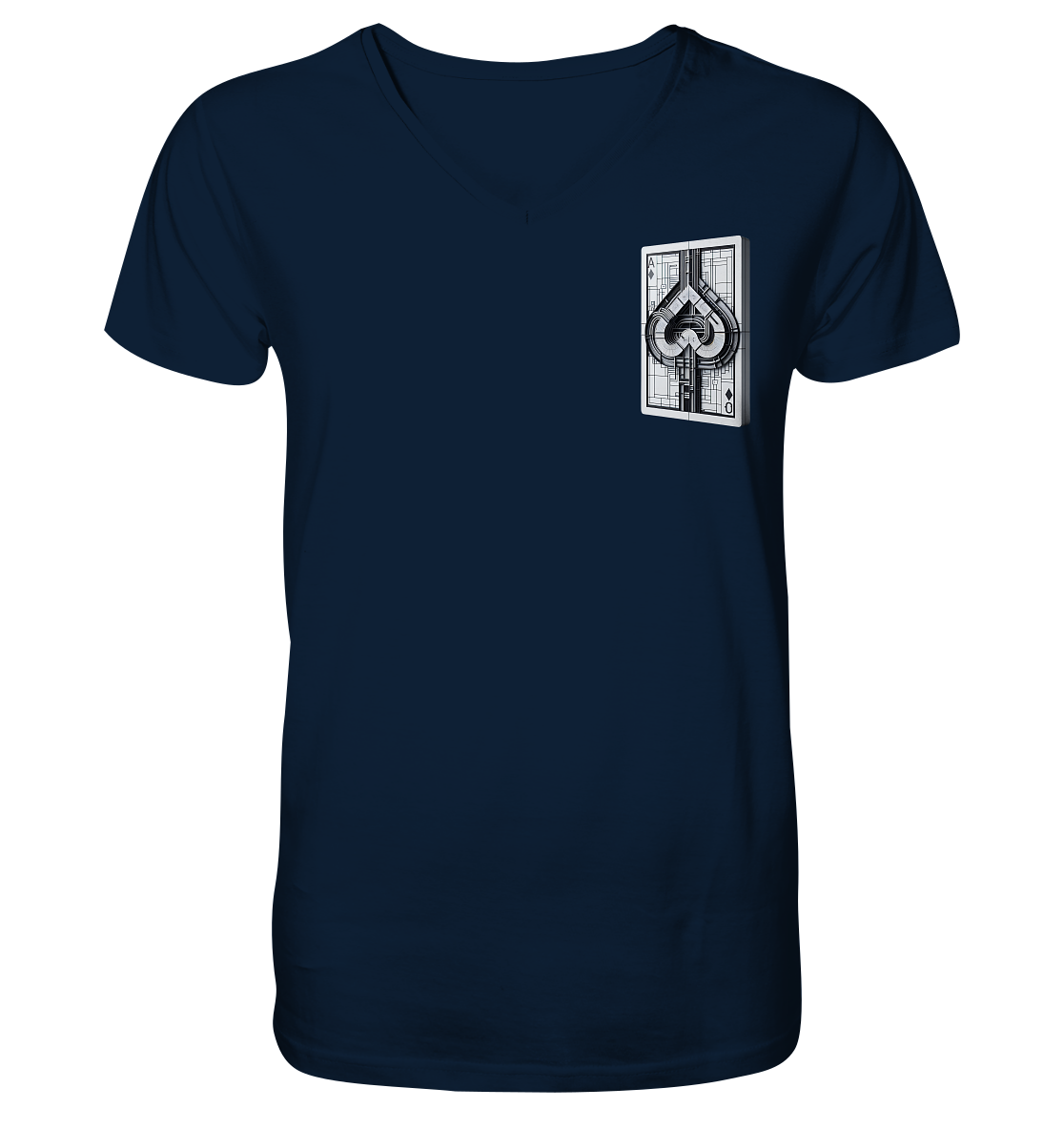 Abstract Ace of Spades - Mens Organic V-Neck Shirt