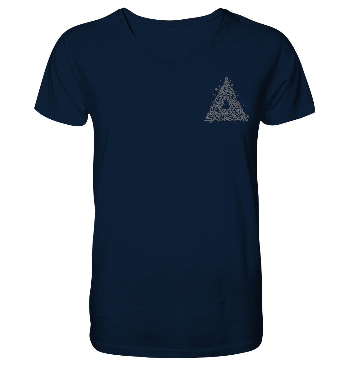 Calligraphy Triangle - Mens Organic V-Neck Shirt