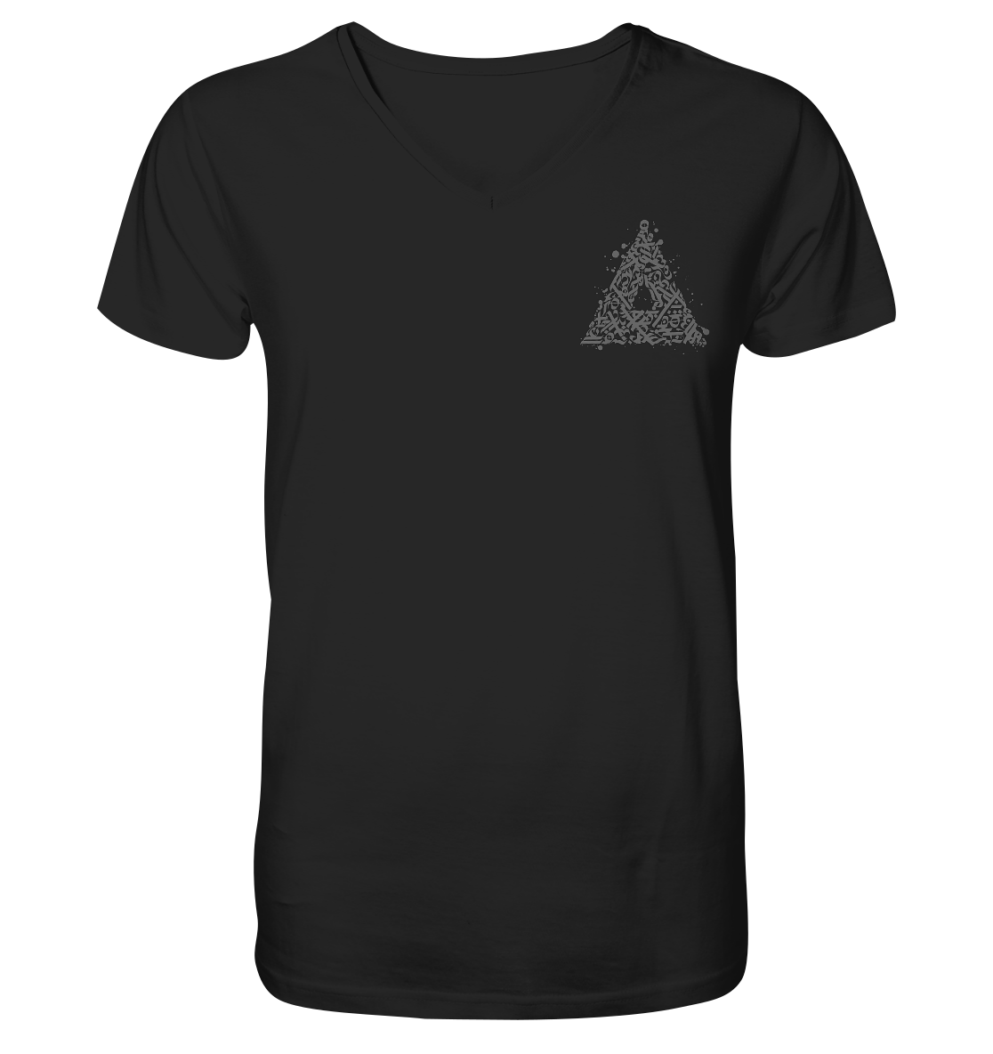 Calligraphy Triangle - Mens Organic V-Neck Shirt