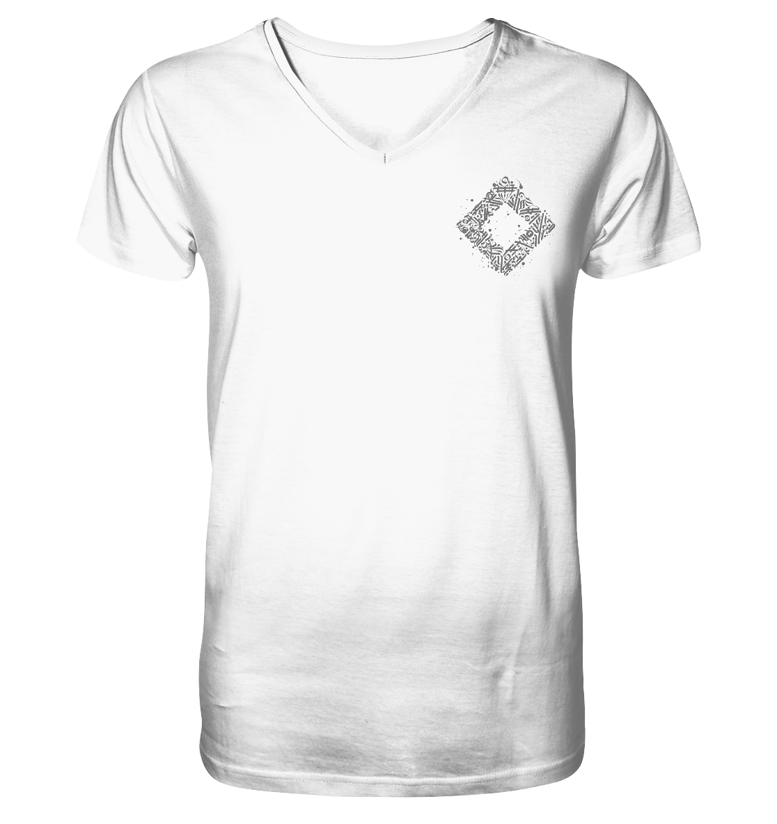 Calligraphy Square - Mens Organic V-Neck Shirt