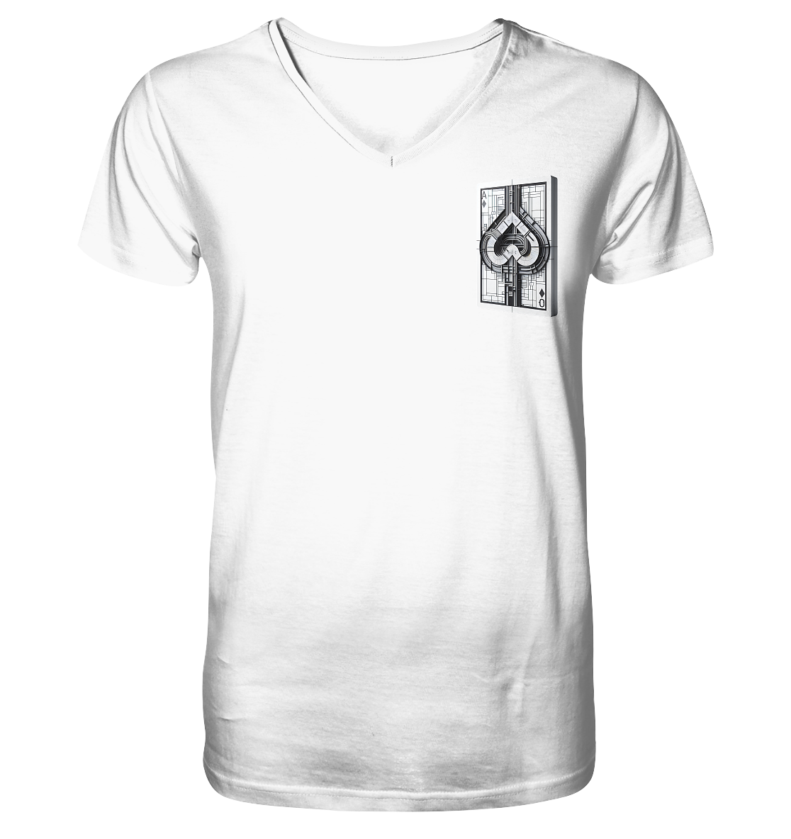 Abstract Ace of Spades - Mens Organic V-Neck Shirt