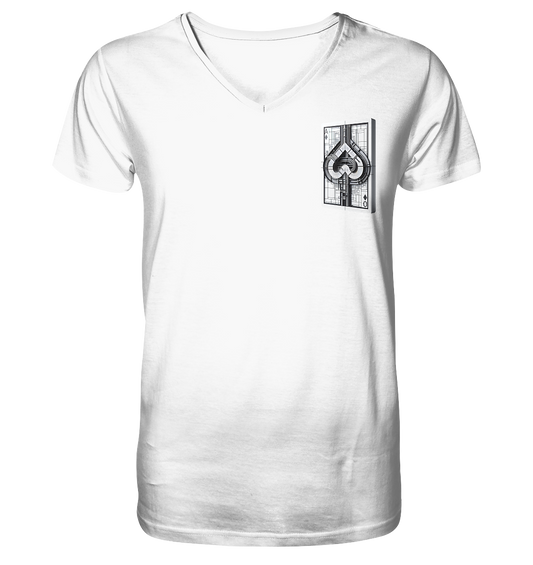 Abstract Ace of Spades - Mens Organic V-Neck Shirt