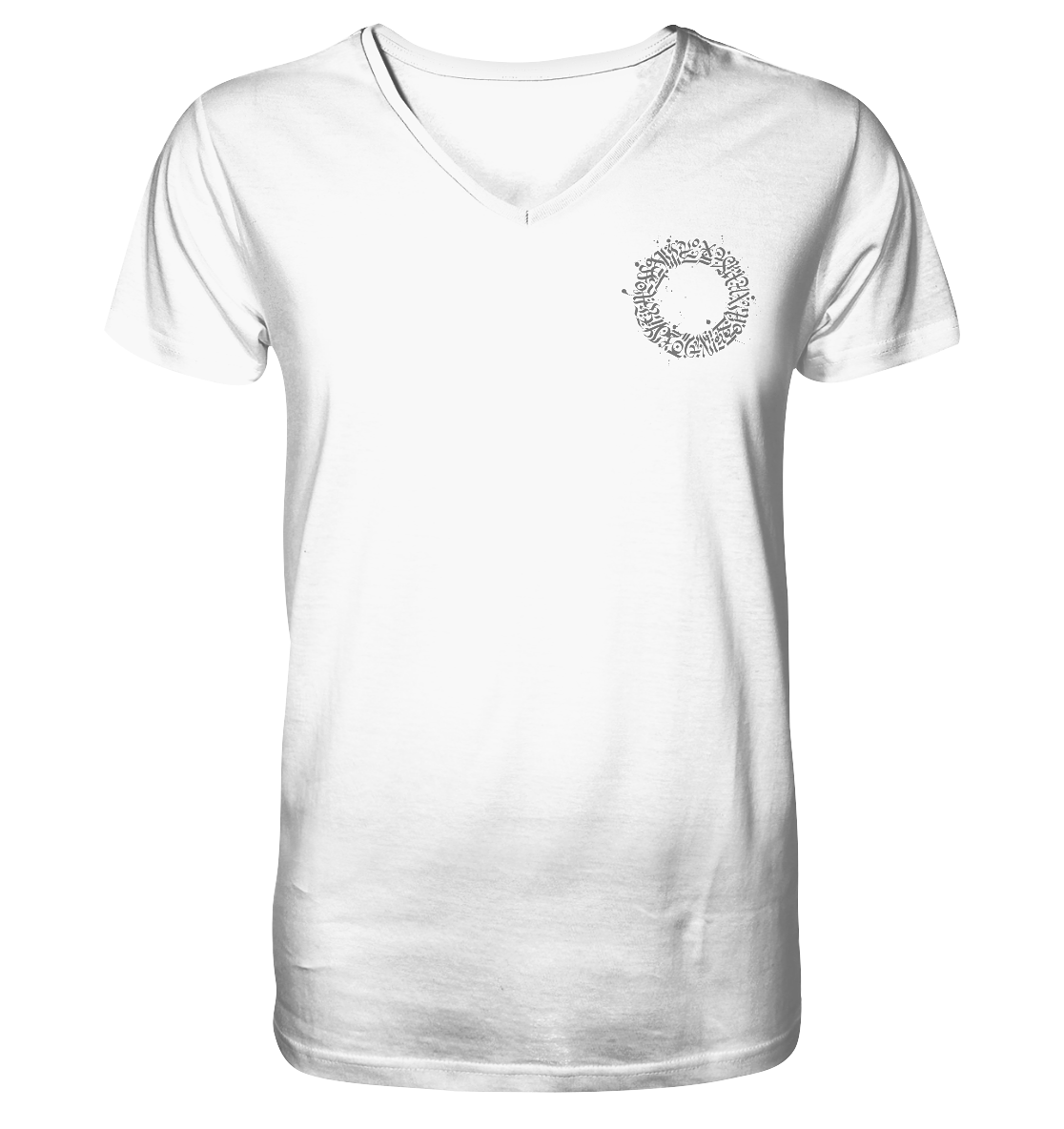 Calligraphy Bullet - Mens Organic V-Neck Shirt