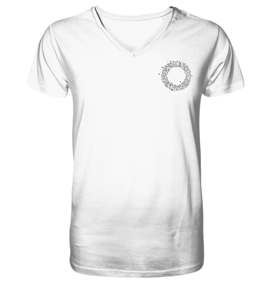 Calligraphy Bullet - Mens Organic V-Neck Shirt