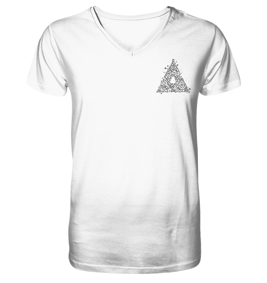 Calligraphy Triangle - Mens Organic V-Neck Shirt