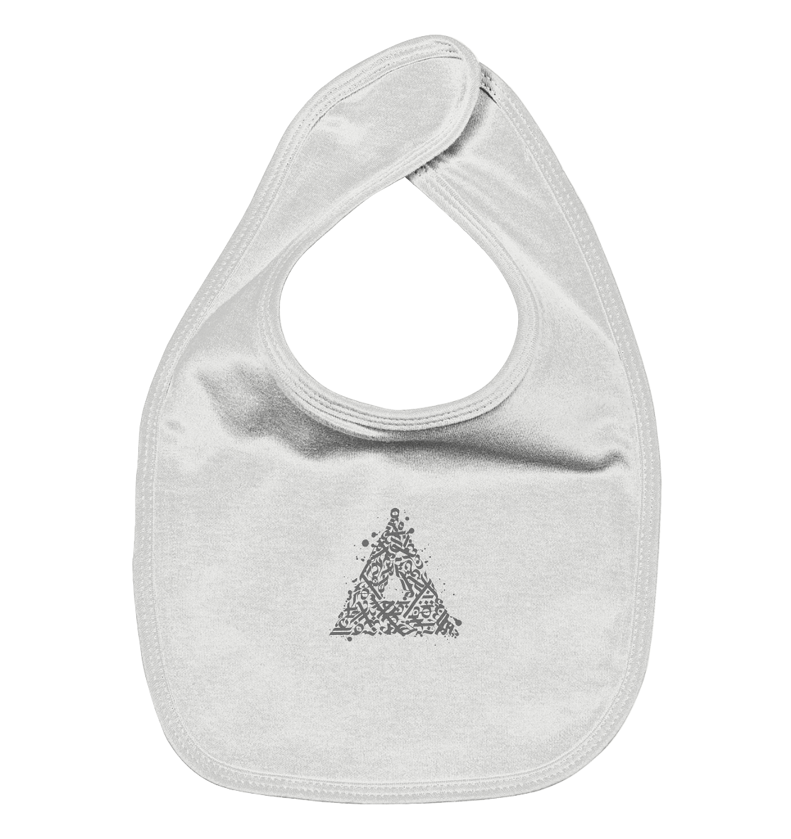 Calligraphy Triangle - Organic Baby Bib