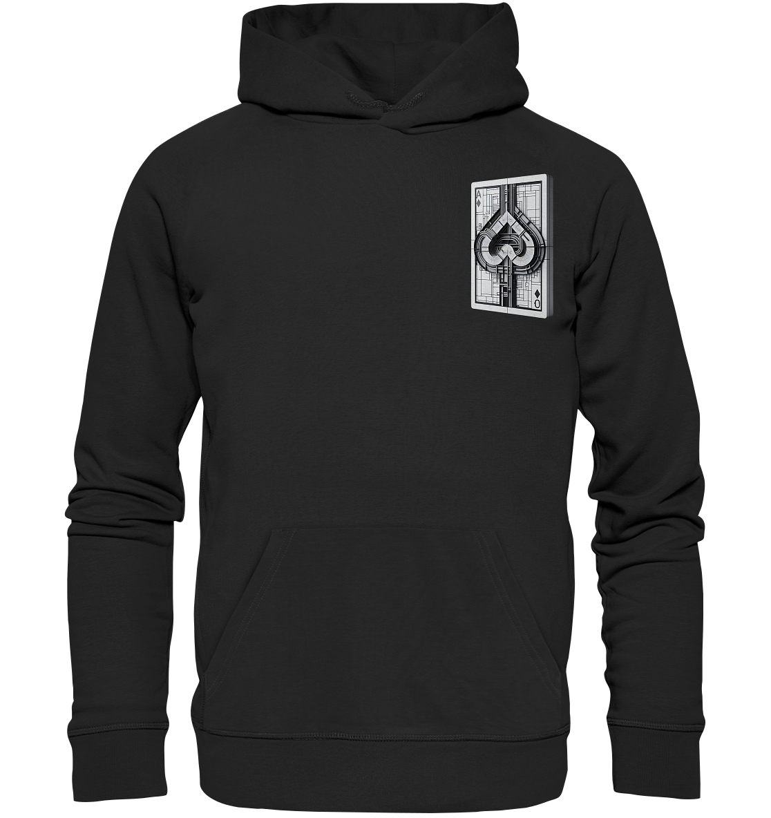 Abstract Ace of Spades - Organic Basic Hoodie