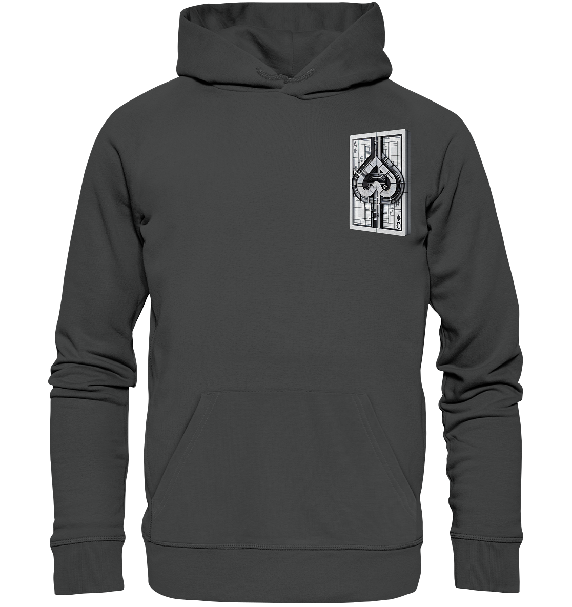 Abstract Ace of Spades - Organic Basic Hoodie