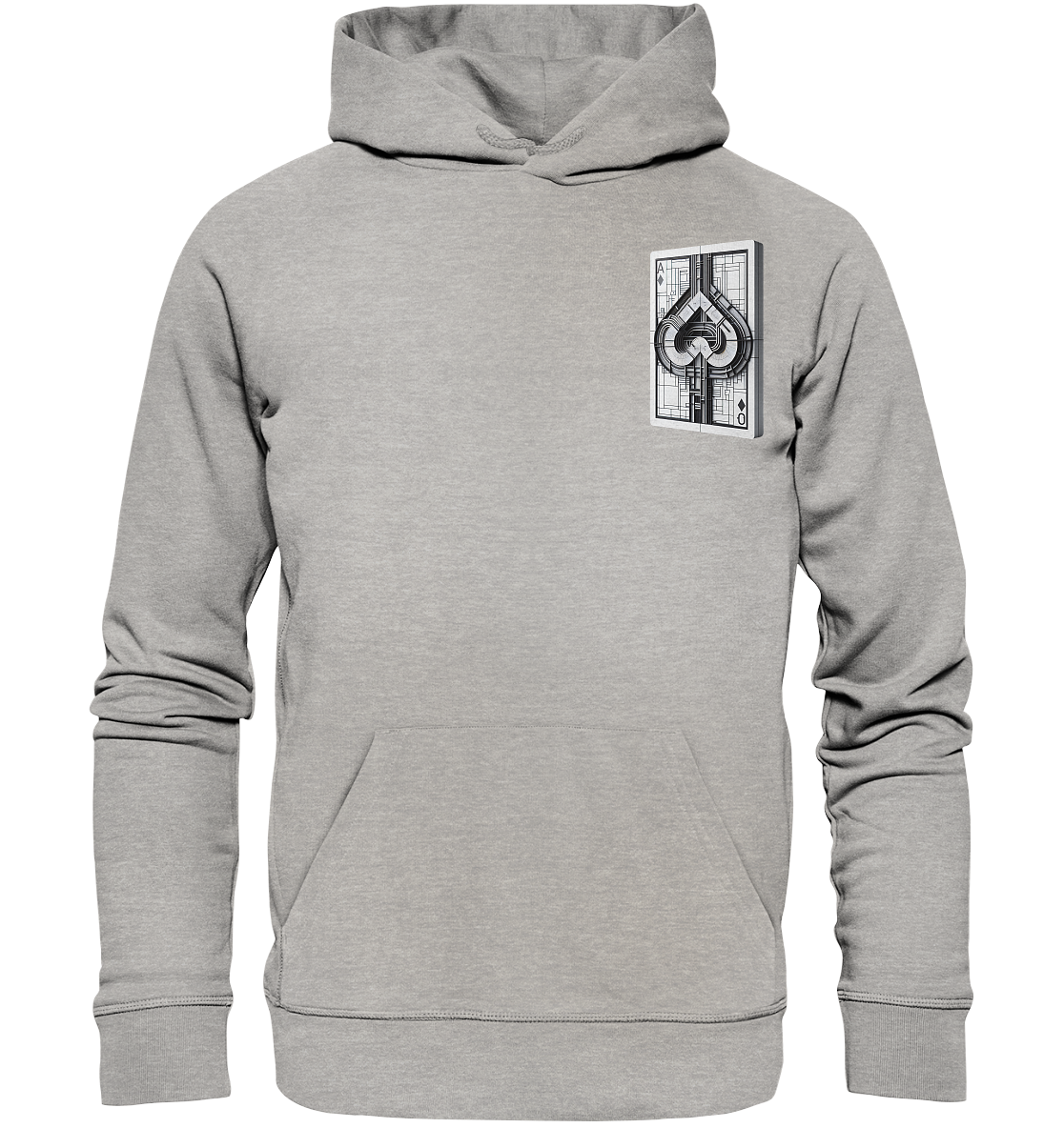 Abstract Ace of Spades - Organic Basic Hoodie