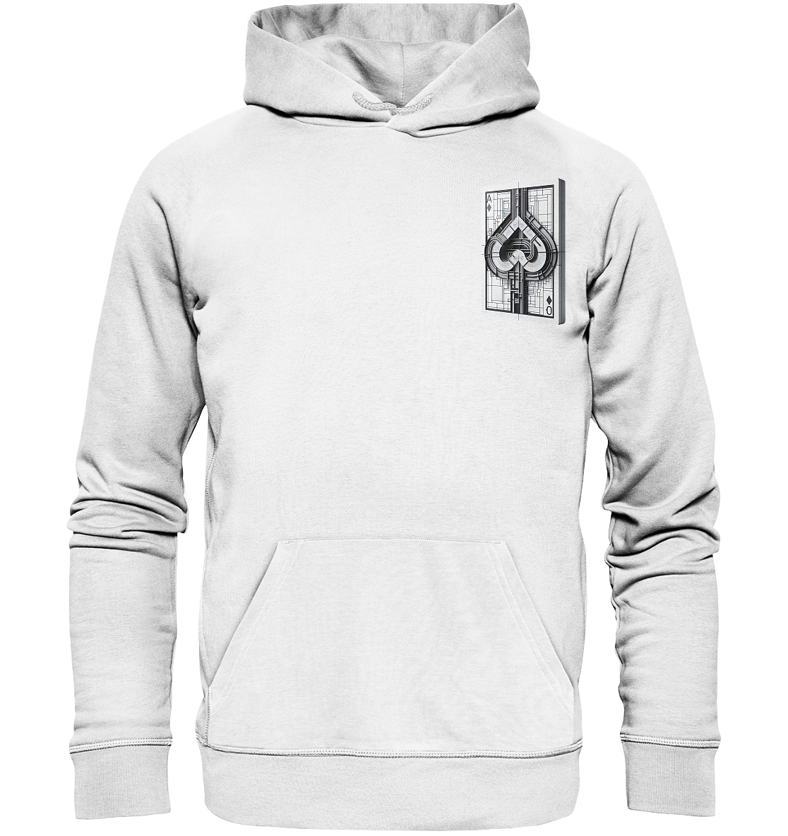 Abstract Ace of Spades - Organic Basic Hoodie