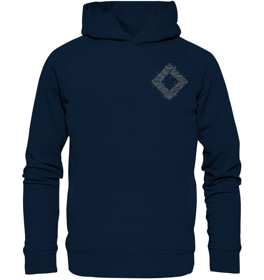 Calligraphy Square - Organic Fashion Hoodie