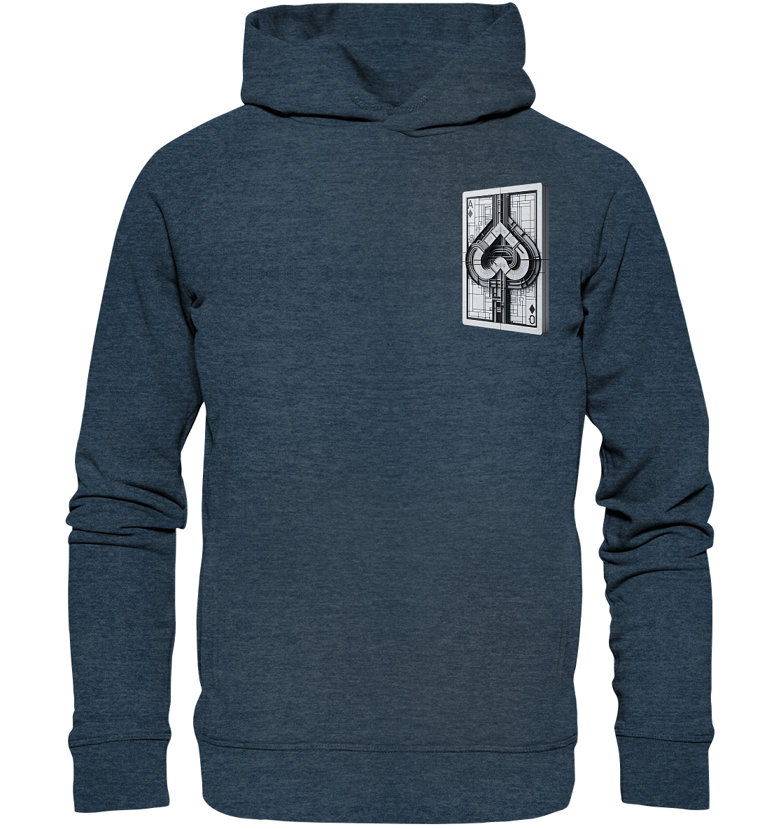 Abstract Ace of Spades - Organic Fashion Hoodie