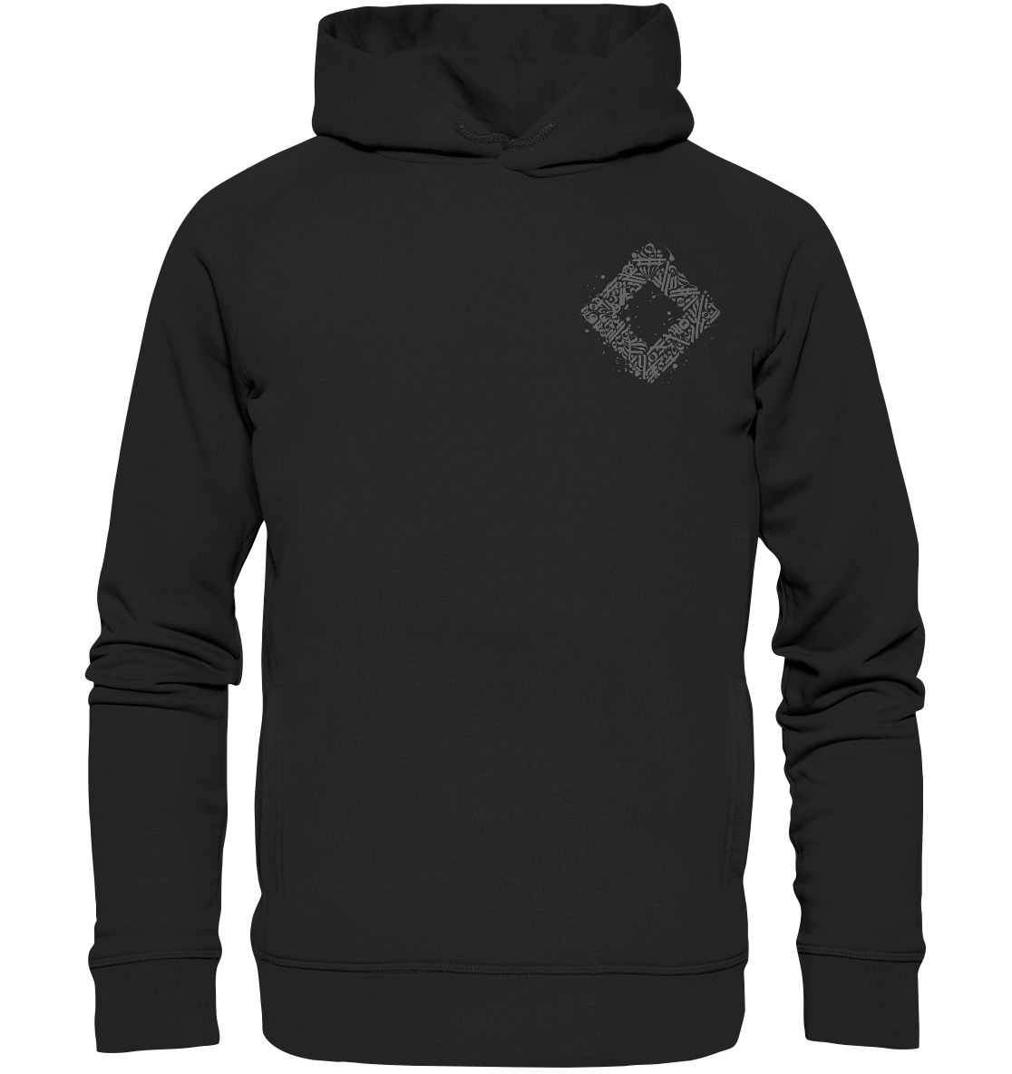 Calligraphy Square - Organic Fashion Hoodie