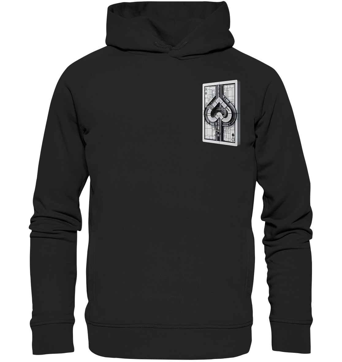 Abstract Ace of Spades - Organic Fashion Hoodie