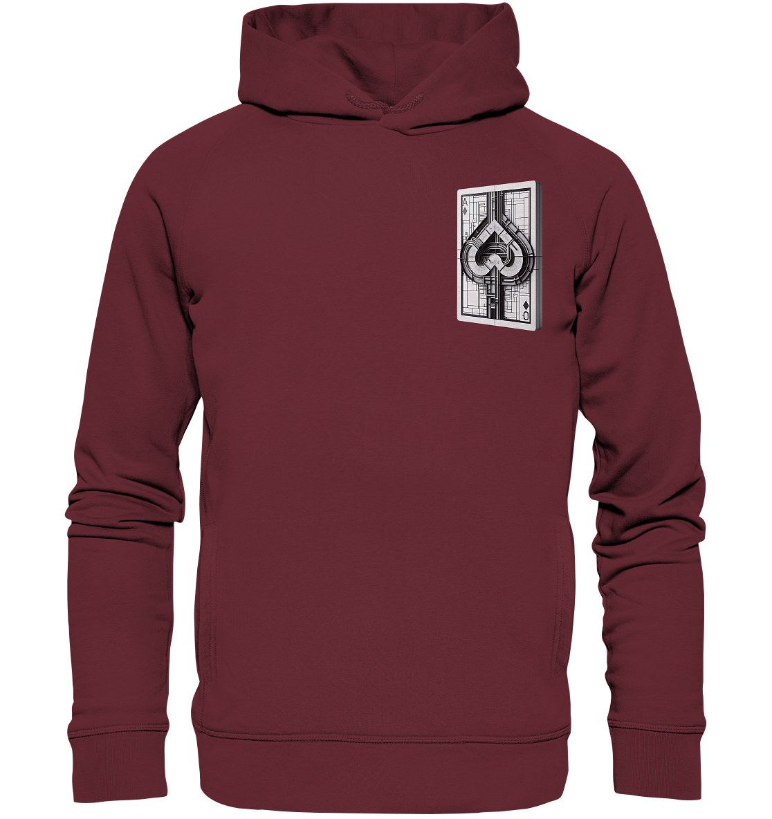 Abstract Ace of Spades - Organic Fashion Hoodie