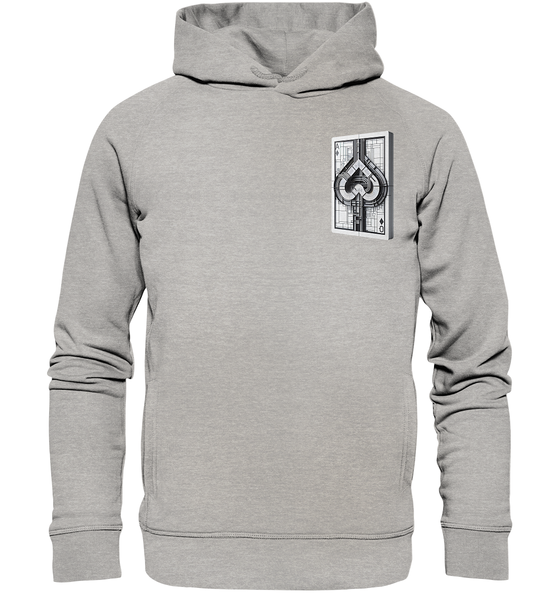 Abstract Ace of Spades - Organic Fashion Hoodie