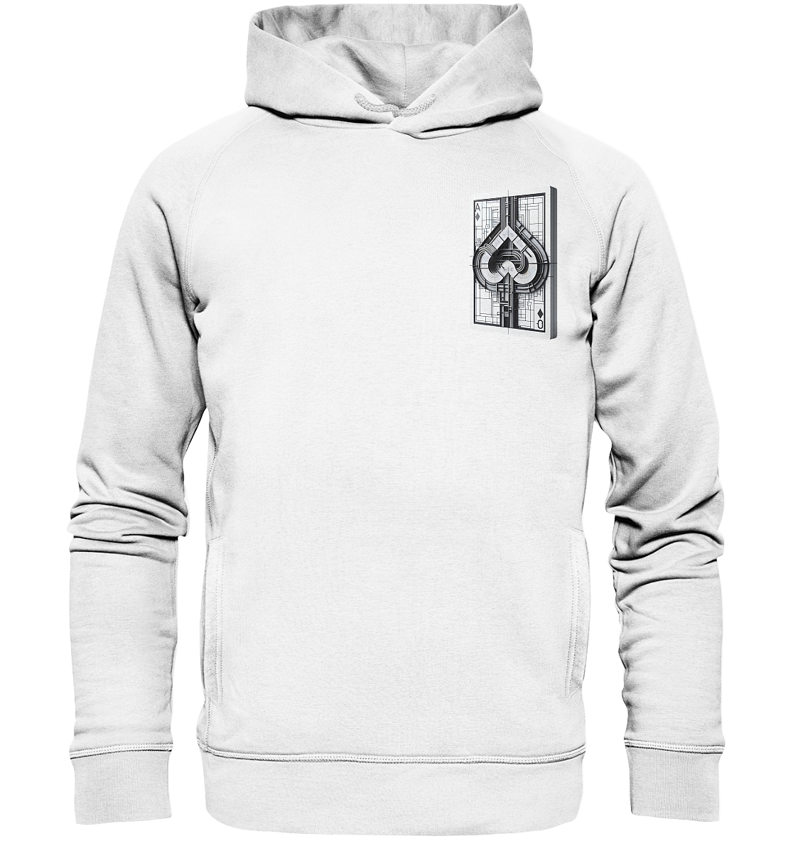 Abstract Ace of Spades - Organic Fashion Hoodie