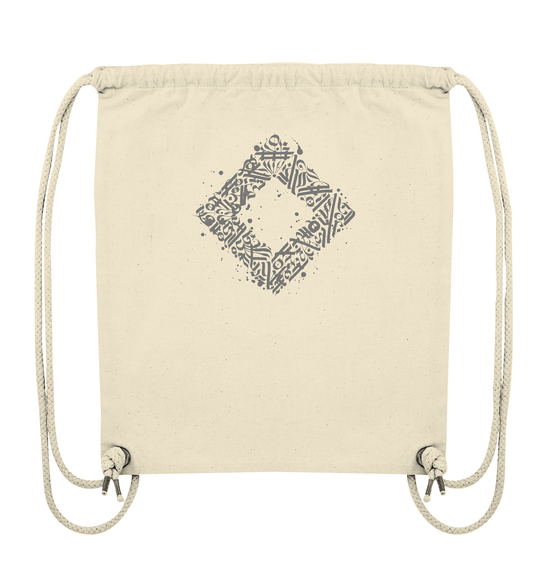 Calligraphy Square - Organic Gym Bag