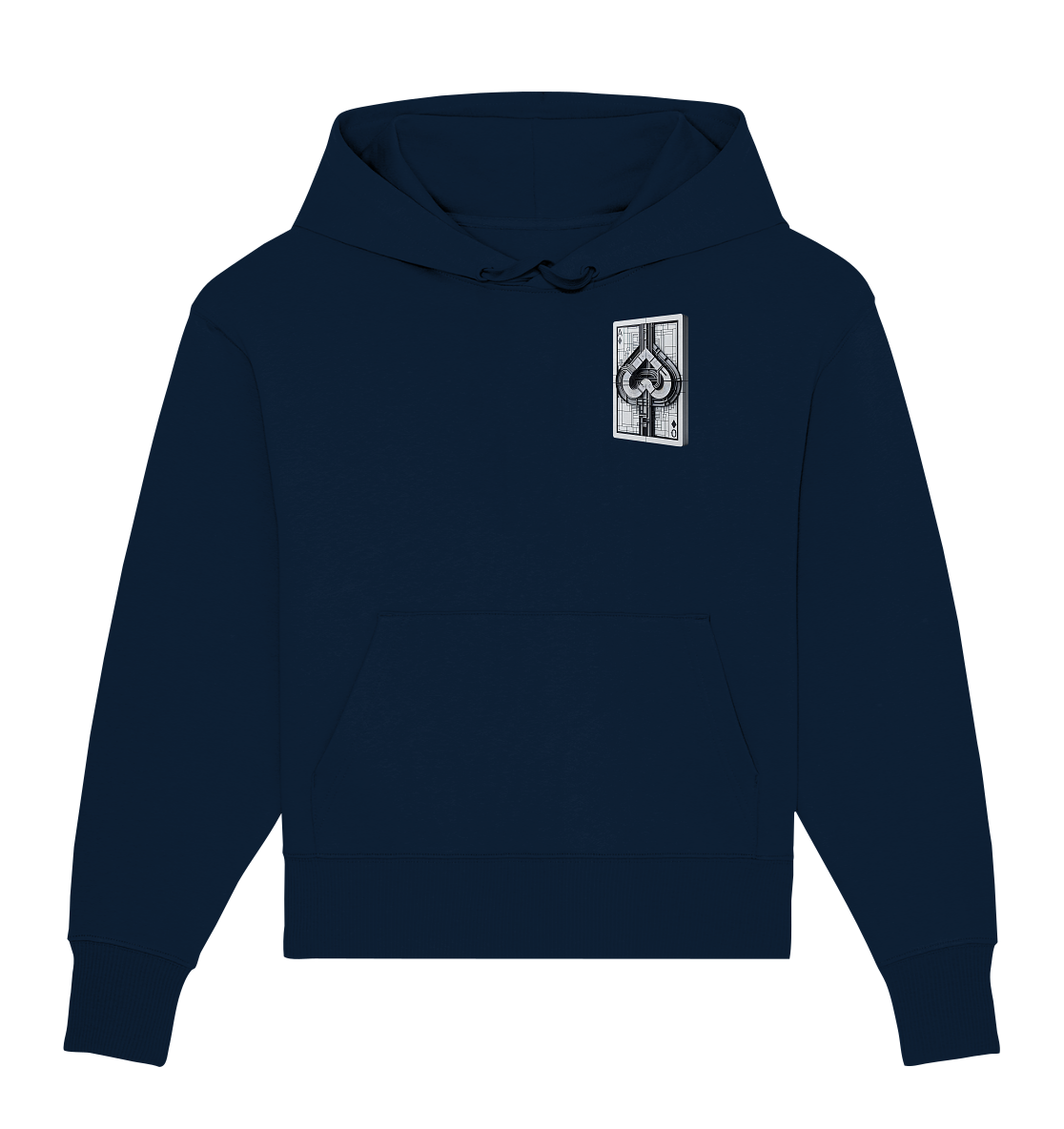 Abstract Ace of Spades - Organic Oversize Hoodie