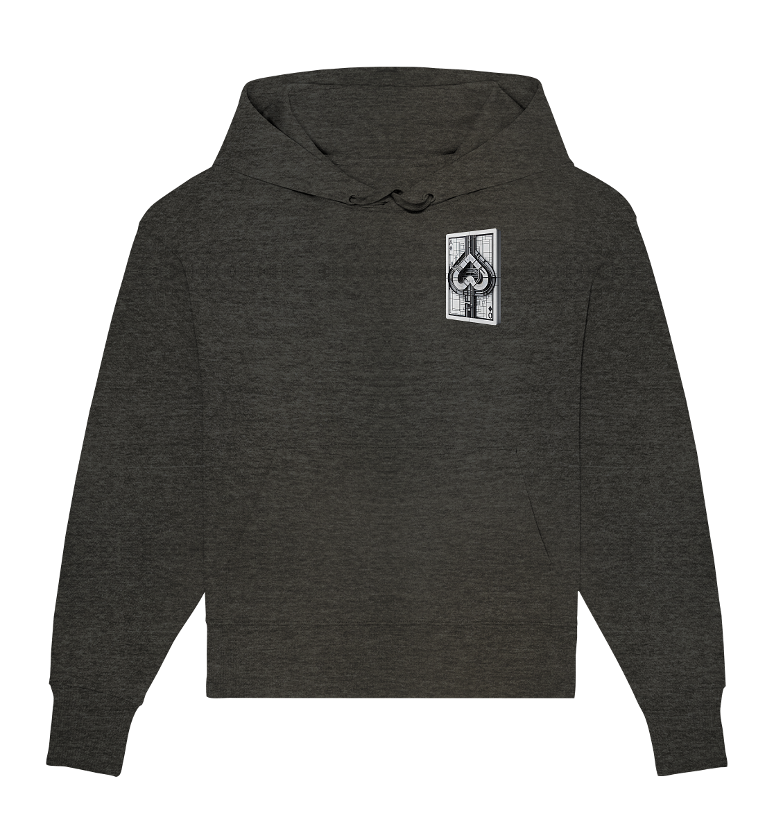 Abstract Ace of Spades - Organic Oversize Hoodie