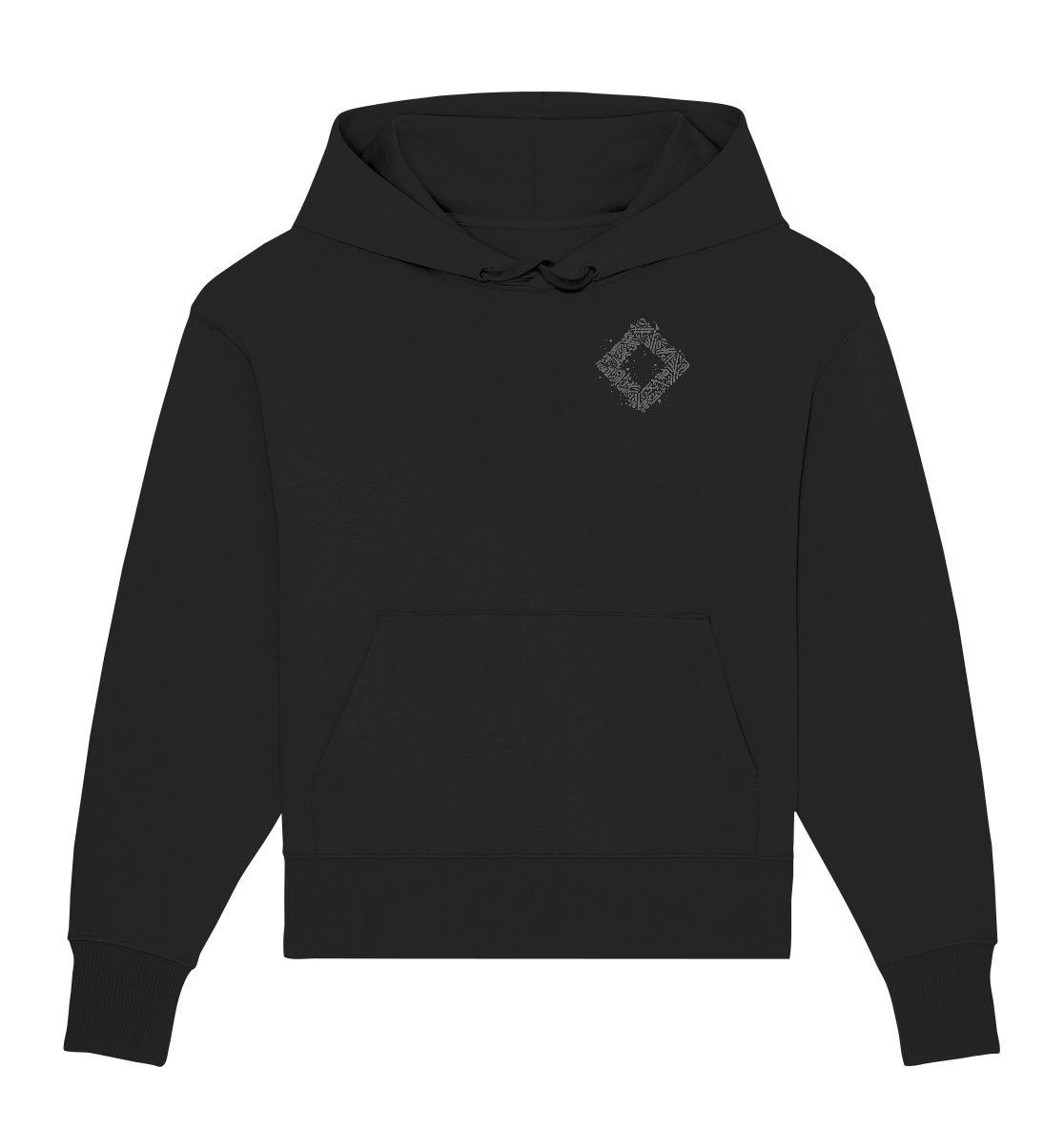 Calligraphy Square - Organic Oversize Hoodie