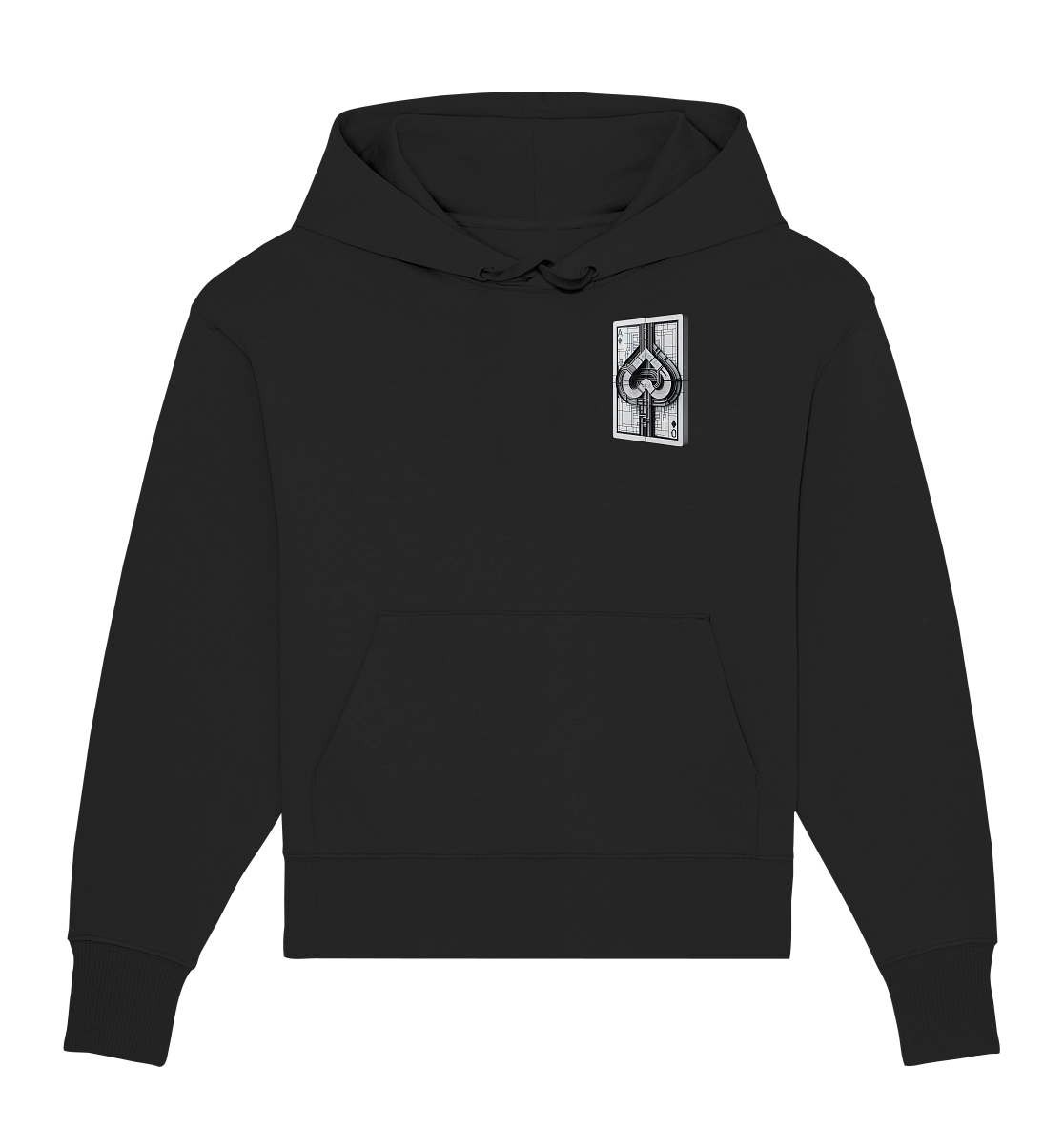 Abstract Ace of Spades - Organic Oversize Hoodie