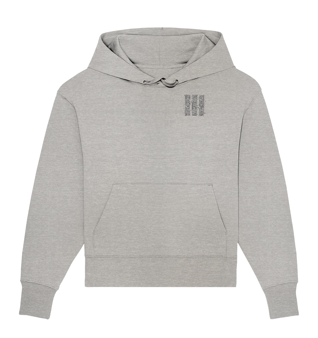 Calligraphy Columns - Organic Oversize Hoodie