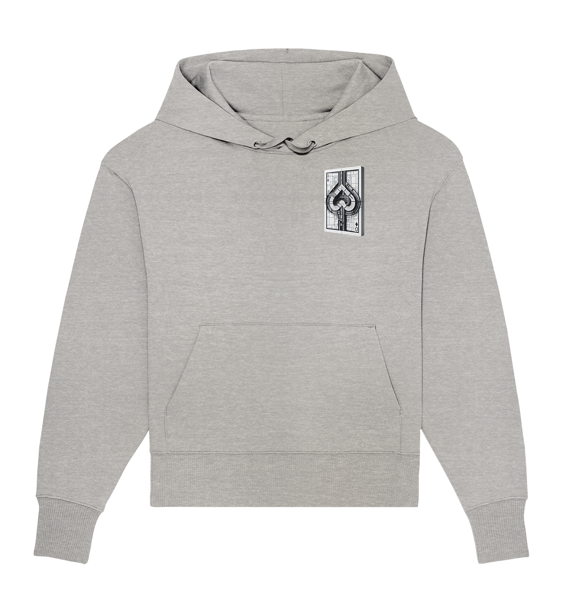 Abstract Ace of Spades - Organic Oversize Hoodie