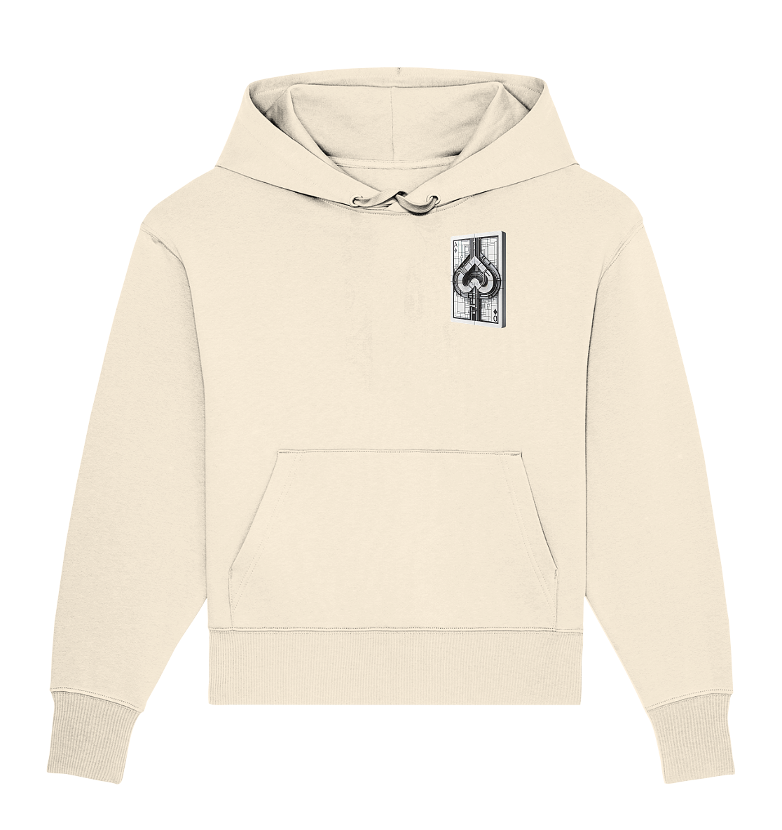 Abstract Ace of Spades - Organic Oversize Hoodie