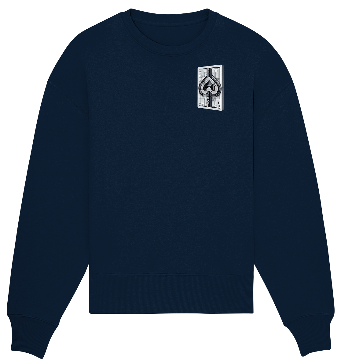 Abstract Ace of Spades - Organic Oversize Sweatshirt